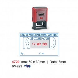 Self Inking Date Stamp 4729P3 50x30mm